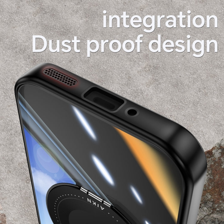 For Google Pixel 9 360 Holder Magsafe Acrylic Hybrid TPU Phone Case(Black) by buy2fix