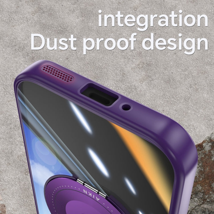 For Google Pixel 9 360 Holder Magsafe Acrylic Hybrid TPU Phone Case(Purple) by buy2fix