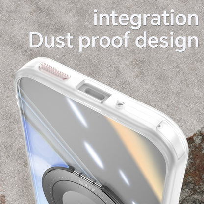 For Google Pixel 9 360 Holder Magsafe Acrylic Hybrid TPU Phone Case(Frosted White) by buy2fix