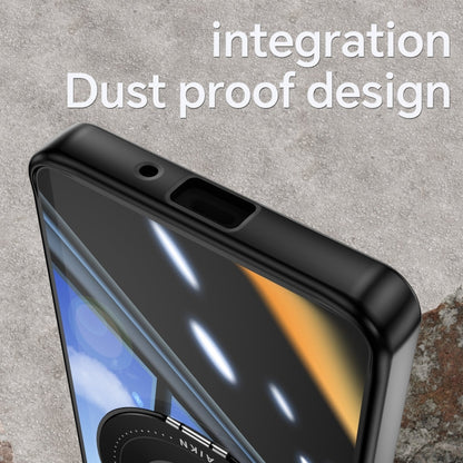 For Sony Xperia 10 VI 360 Holder Magsafe Acrylic Hybrid TPU Phone Case(Black) by buy2fix