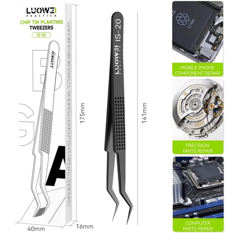 Luowei IS-20 High Precision Flying Line Tin Planting Tweezers - Tweezers by LUOWEI | Online Shopping UK | buy2fix