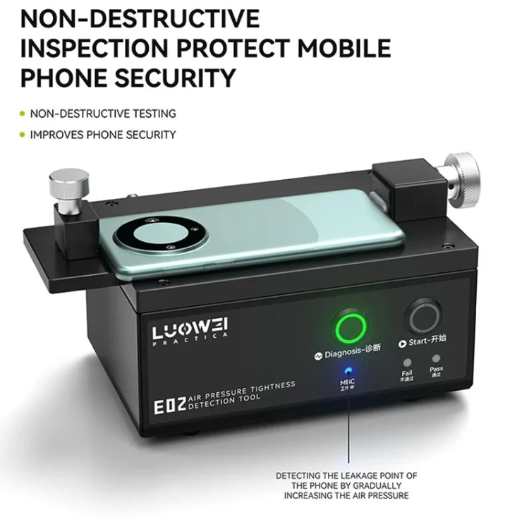 Luowei LW-E02 Phone Airtightness Electric Tester Supports Positive / Negative Pressure Test, US Plug - Test Tools by LUOWEI | Online Shopping UK | buy2fix