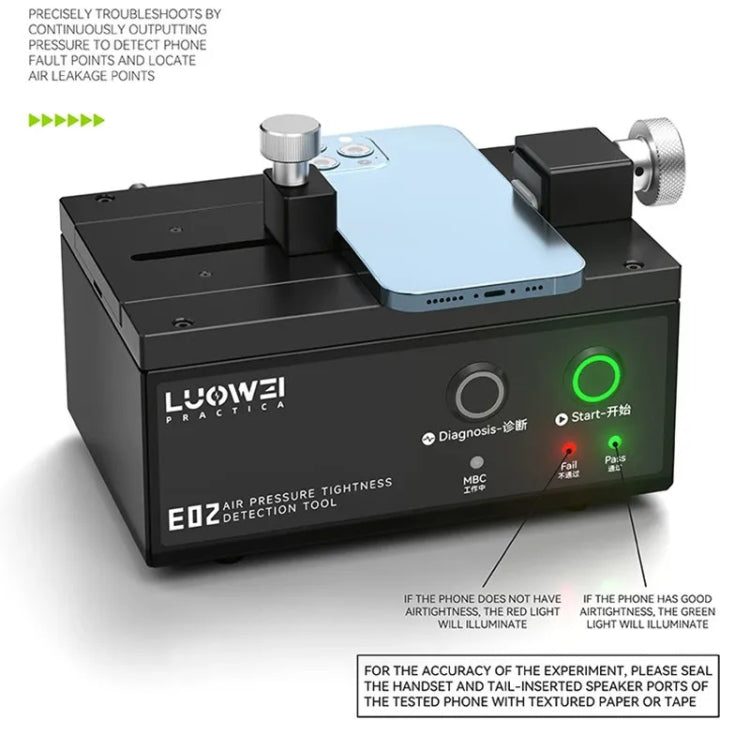 Luowei LW-E02 Phone Airtightness Electric Tester Supports Positive / Negative Pressure Test, US Plug - Test Tools by LUOWEI | Online Shopping UK | buy2fix