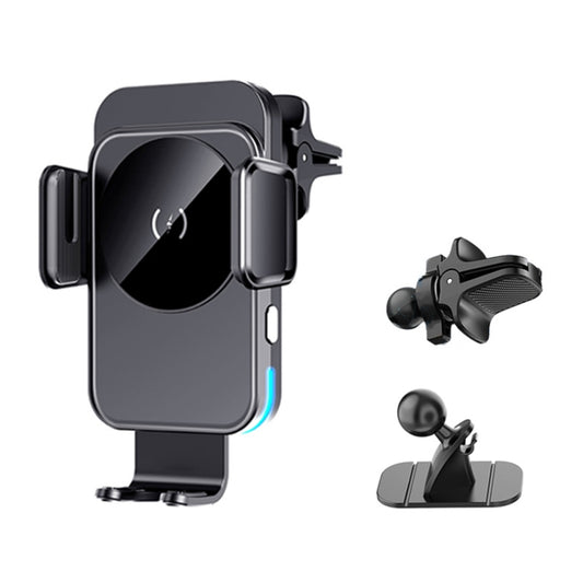 M7 Intelligent Sensing Fast Wireless Charging Car Holder(Black) by buy2fix