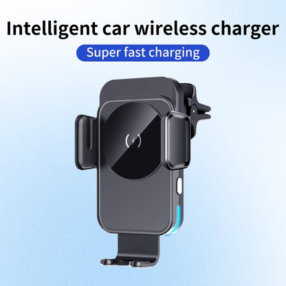 M7 Intelligent Sensing Fast Wireless Charging Car Holder(Black) by buy2fix