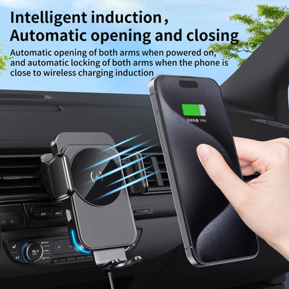 M7 Intelligent Sensing Fast Wireless Charging Car Holder(Black) by buy2fix