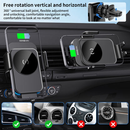 M7 Intelligent Sensing Fast Wireless Charging Car Holder(Black) by buy2fix