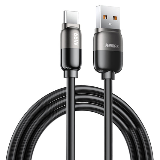REMAX RC-C038 Capsule 1.2m 66W USB to Type-C PVC Fast Charging Cable(Black) - USB-C & Type-C Cable by REMAX | Online Shopping UK | buy2fix