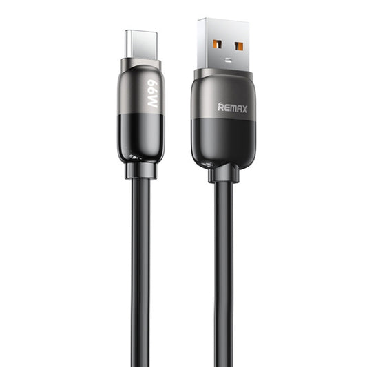 REMAX RC-C038 Capsule 1.2m 66W USB to Type-C PVC Fast Charging Cable(Black) - USB-C & Type-C Cable by REMAX | Online Shopping UK | buy2fix