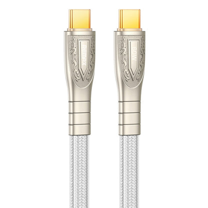 REMAX RC-C166 Prime 1.2m 60W Type-C to Type-C Braided Fast Charging Cable(Silver) - USB-C & Type-C Cable by REMAX | Online Shopping UK | buy2fix