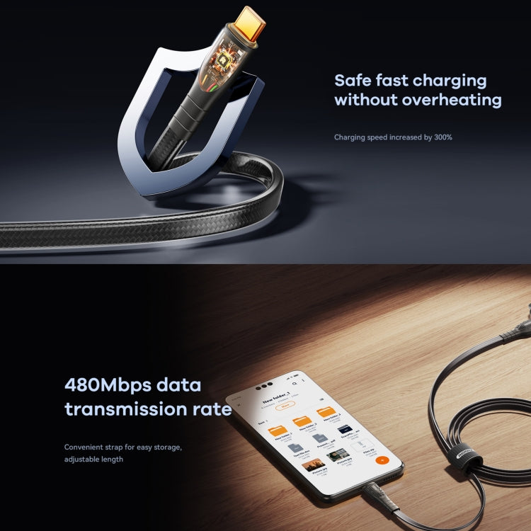 REMAX RC-C167 Prime 1.2m 66W USB to Type-C Braided Fast Charging Cable(Silver) - USB-C & Type-C Cable by REMAX | Online Shopping UK | buy2fix