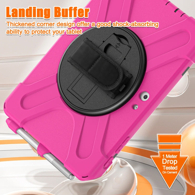 For Microsoft Surface Go 4 / 3 / 2 / 1 Shockproof Colorful Silicone + PC Protective Case with Holder & Shoulder Strap & Hand Strap & Pen Slot(Pink) - Others by buy2fix | Online Shopping UK | buy2fix