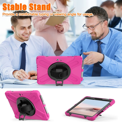 For Microsoft Surface Go 4 / 3 / 2 / 1 Shockproof Colorful Silicone + PC Protective Case with Holder & Shoulder Strap & Hand Strap & Pen Slot(Pink) - Others by buy2fix | Online Shopping UK | buy2fix