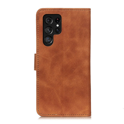 For Samsung Galaxy S25 Ultra 5G KHAZNEH Retro Texture Horizontal Flip Leather Phone Case(Brown) by buy2fix