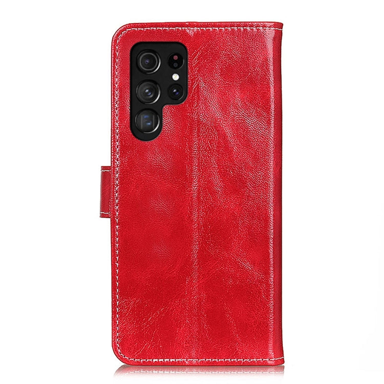 For Samsung Galaxy S25 Ultra 5G Retro Crazy Horse Texture Leather Phone Case(Red) by buy2fix