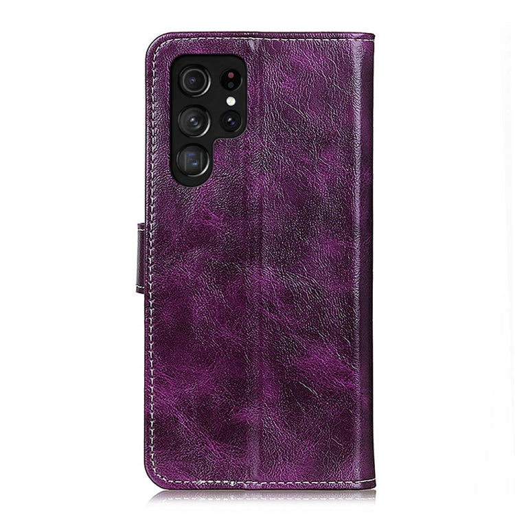 For Samsung Galaxy S25 Ultra 5G Retro Crazy Horse Texture Leather Phone Case(Purple) by buy2fix