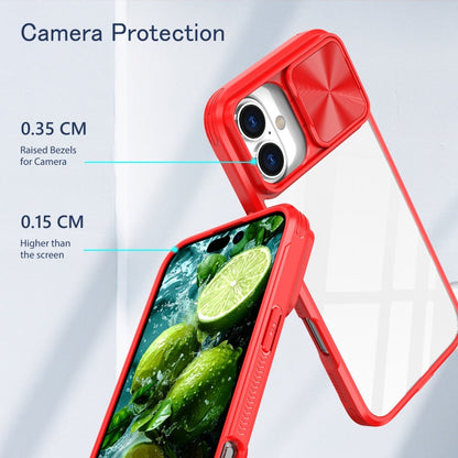 For iPhone 16 Pro Max Sliding Camshield Acrylic Hybrid TPU Phone Case(Red) by buy2fix