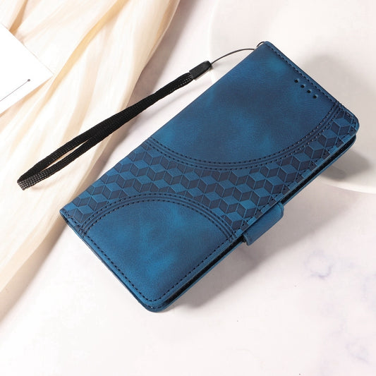 For Redmi K70 / K70 Pro Embossed Rhombus Starry Leather Phone Case(Blue) - Xiaomi Cases by buy2fix | Online Shopping UK | buy2fix