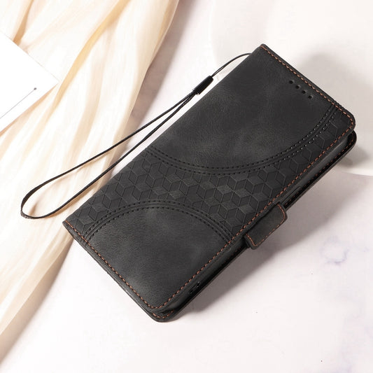 For Redmi K70 / K70 Pro Embossed Rhombus Starry Leather Phone Case(Black) - Xiaomi Cases by buy2fix | Online Shopping UK | buy2fix