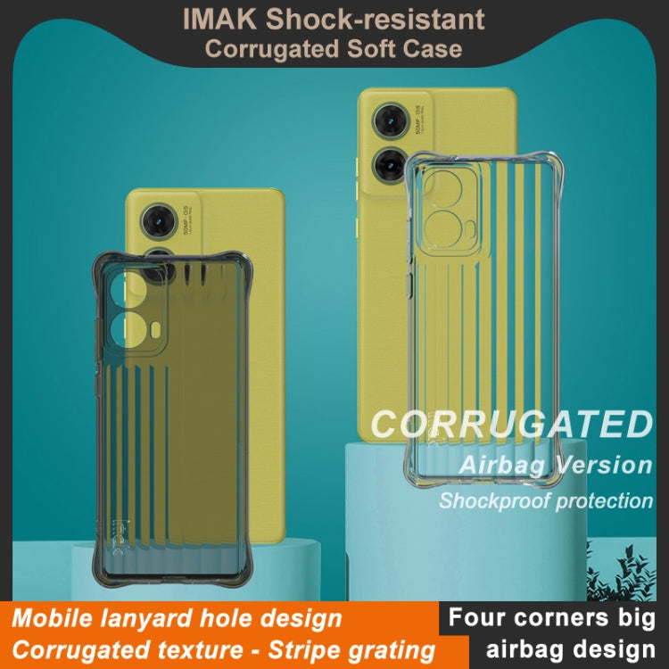 For Motorola Moto S50 Neo 5G IMAK Corrugated Texture Airbag TPU Phone Case(Transparent) by imak