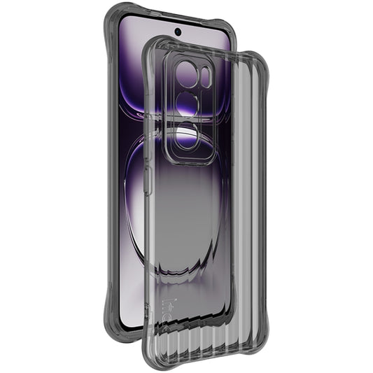 For OPPO Reno12 Pro Global IMAK Corrugated Texture Airbag TPU Phone Case(Transparent Black) - OPPO Cases by imak | Online Shopping UK | buy2fix