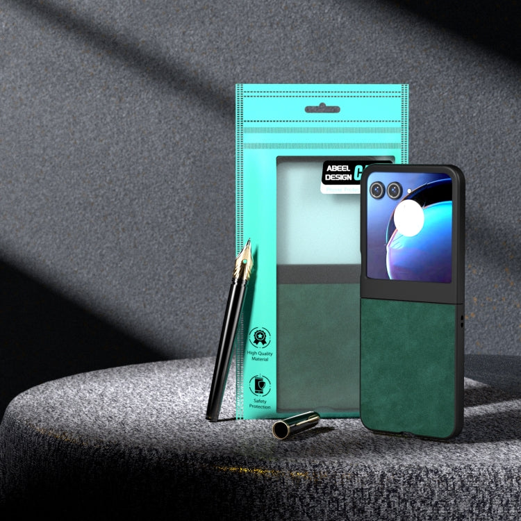 For Motorola Razr 50 PU Leather Frosted Phone Case(Green) by buy2fix