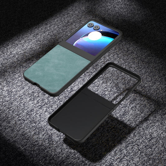 For Motorola Razr 50 PU Leather Frosted Phone Case(Light Blue) by buy2fix