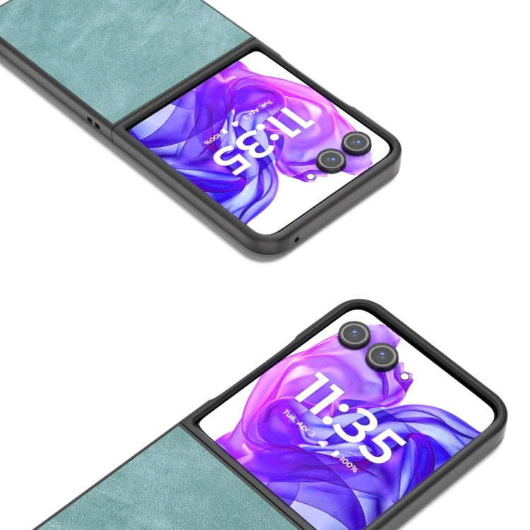 For Motorola Razr 50 Ultra PU Leather Frosted Phone Case(Light Blue) by buy2fix