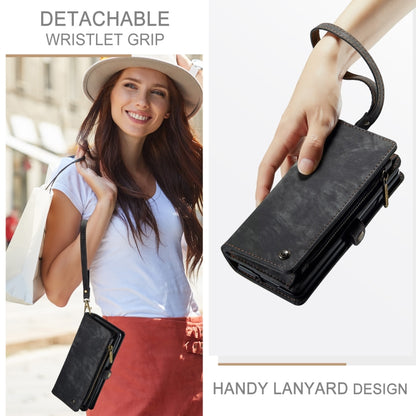 For Samsung Galaxy Z Fold6 5G CaseMe 008 Multifunctional Zipper Wallet Leather Phone Case with Lanyard(Black) by CaseMe