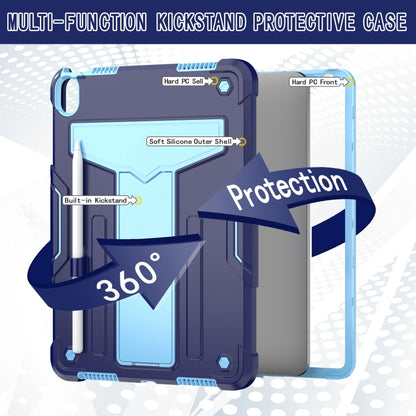 For iPad Air 11 2025 /  2024 T Holder Robot Silicone Hybrid PC Tablet Case(Navy Blue Blue) - iPad Air 11 2025 / 2024 Cases by buy2fix | Online Shopping UK | buy2fix