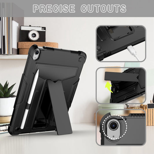 For iPad Air 11 2025 /  2024 T Holder Robot Silicone Hybrid PC Tablet Case(Black) - iPad Air 11 2025 / 2024 Cases by buy2fix | Online Shopping UK | buy2fix