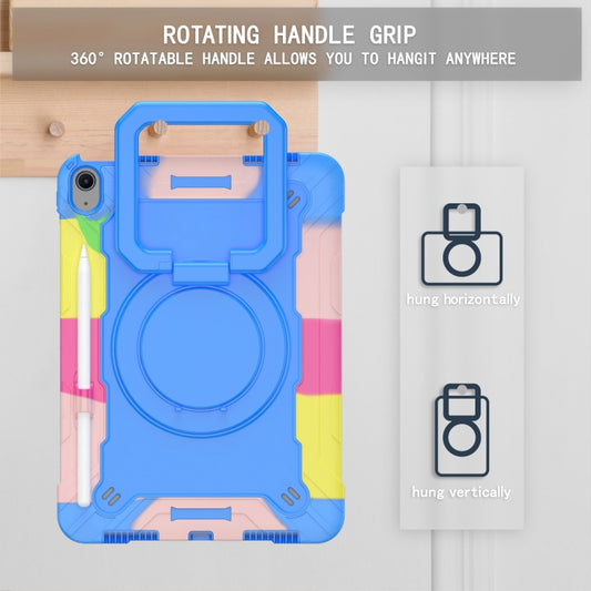 For iPad Air 11 2025 / 2024 Handle Grip Holder Silicone Hybrid PC Tablet Case with Strap(Camouflage Blue) - iPad Air 11 2025 / 2024 Cases by buy2fix | Online Shopping UK | buy2fix