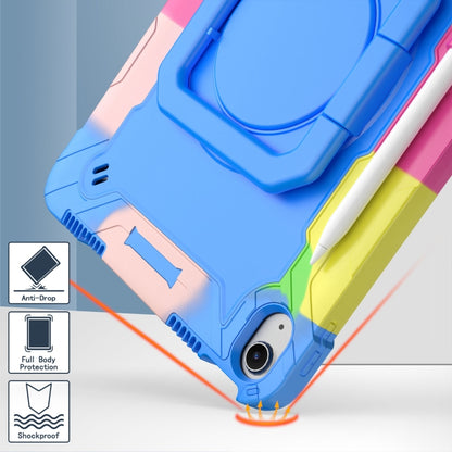For iPad Air 11 2025 / 2024 Handle Grip Holder Silicone Hybrid PC Tablet Case with Strap(Camouflage Blue) - iPad Air 11 2025 / 2024 Cases by buy2fix | Online Shopping UK | buy2fix