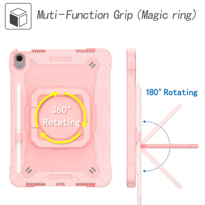 For iPad Air 11 2025 / 2024 Handle Grip Holder Silicone Hybrid PC Tablet Case with Strap(Rose Gold) - iPad Air 11 2025 / 2024 Cases by buy2fix | Online Shopping UK | buy2fix