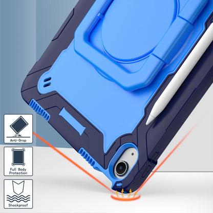 For iPad Air 11 2025 / 2024 Handle Grip Holder Silicone Hybrid PC Tablet Case with Strap(Navy Blue Blue) - iPad Air 11 2025 / 2024 Cases by buy2fix | Online Shopping UK | buy2fix