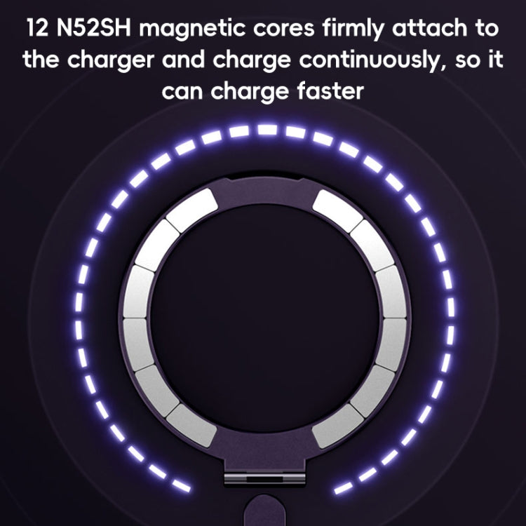 For iPhone 16 MagSafe Airbag Shockproof Frosted Phone Case with Fold Holder(Black) by buy2fix