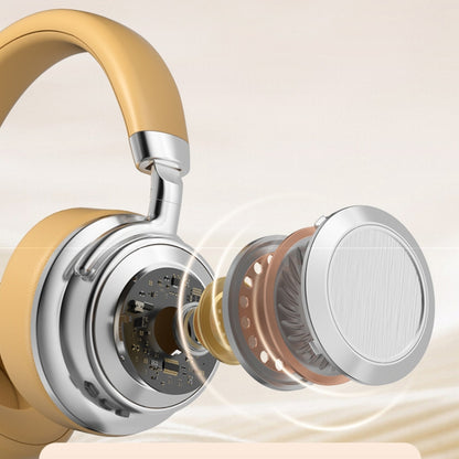 CR-9 Metal Retro Head-mounted Wireless Bluetooth Earphone(Silver Brown) - Headset & Headphone by buy2fix | Online Shopping UK | buy2fix