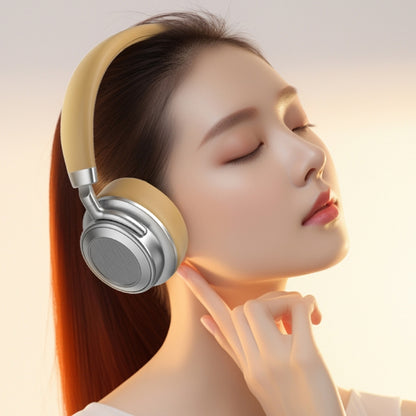 CR-9 Metal Retro Head-mounted Wireless Bluetooth Earphone(Silver Brown) - Headset & Headphone by buy2fix | Online Shopping UK | buy2fix