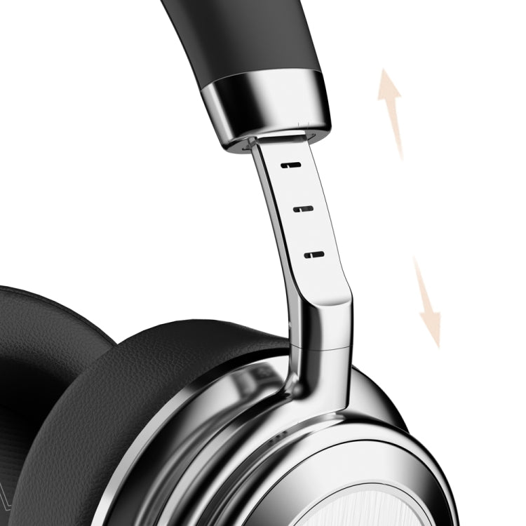 CR-9 Metal Retro Head-mounted Wireless Bluetooth Earphone(Silver Black) - Headset & Headphone by buy2fix | Online Shopping UK | buy2fix