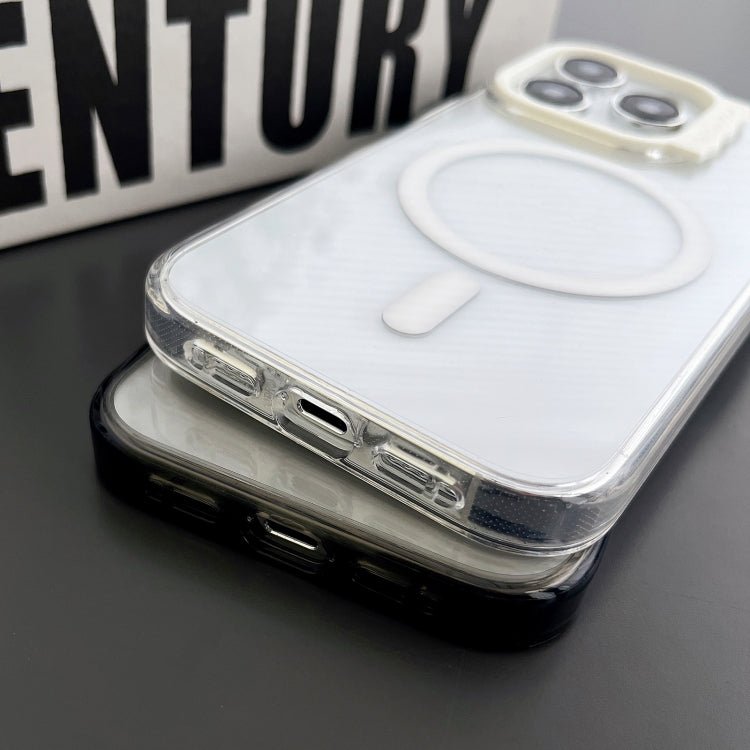 For iPhone 14 MagSafe Colorful Wavy Circle PC Hybrid TPU Phone Case(Blue) by buy2fix