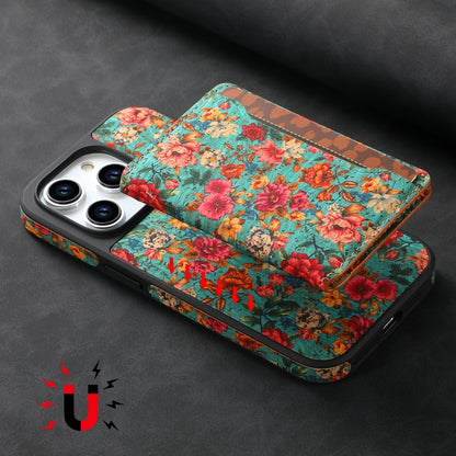 For iPhone 16 Pro MagSafe Detachable Card Slot Holder Phone Case(Blue) by buy2fix