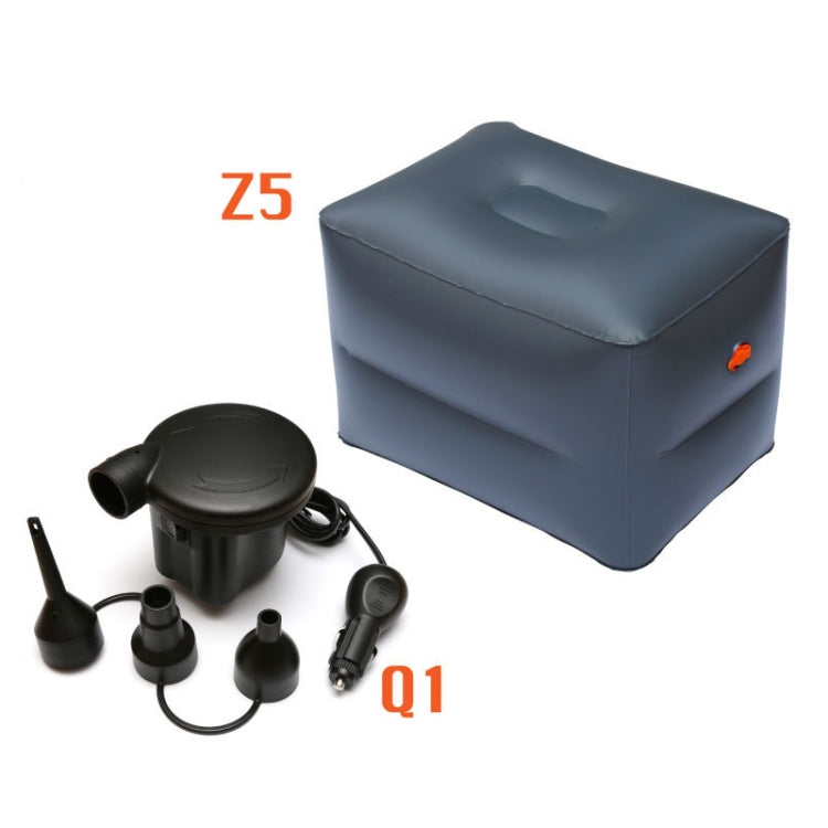 Z5Q1 Large Square Stool + Car Pump Universal Car Travel Inflatable Stool by buy2fix