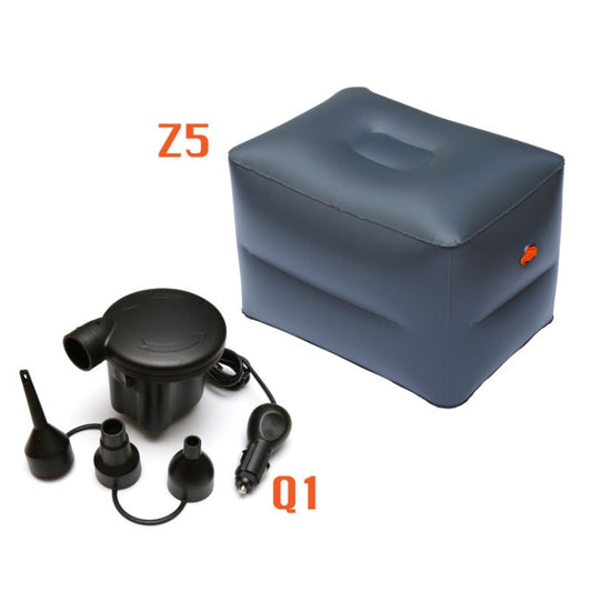 Z5Q1 Large Square Stool + Car Pump Universal Car Travel Inflatable Stool by buy2fix