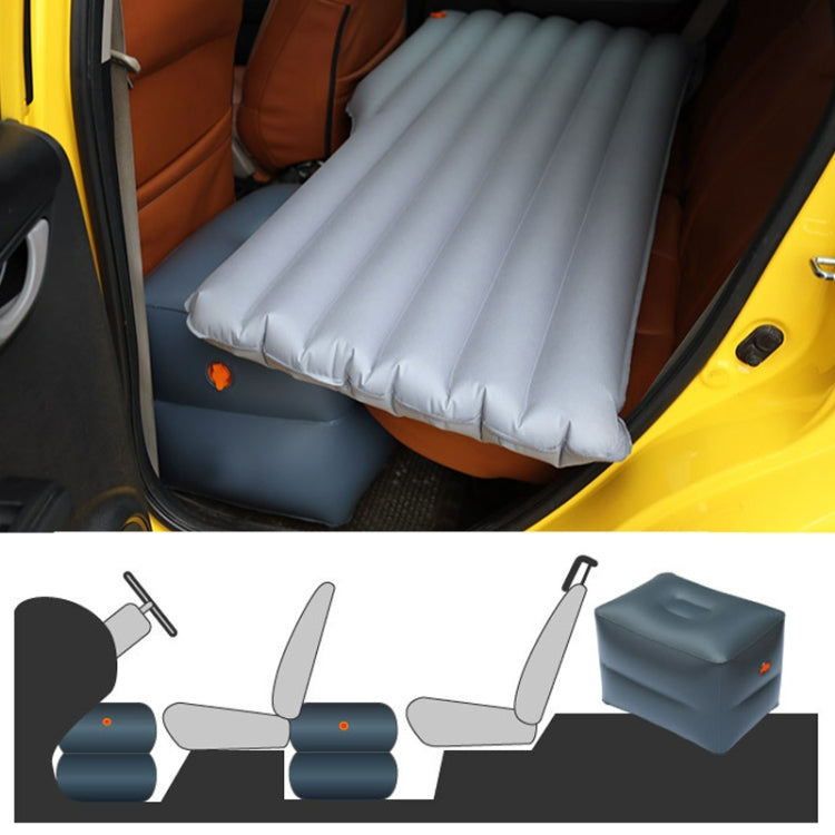 Z5Q1 Large Square Stool + Car Pump Universal Car Travel Inflatable Stool by buy2fix