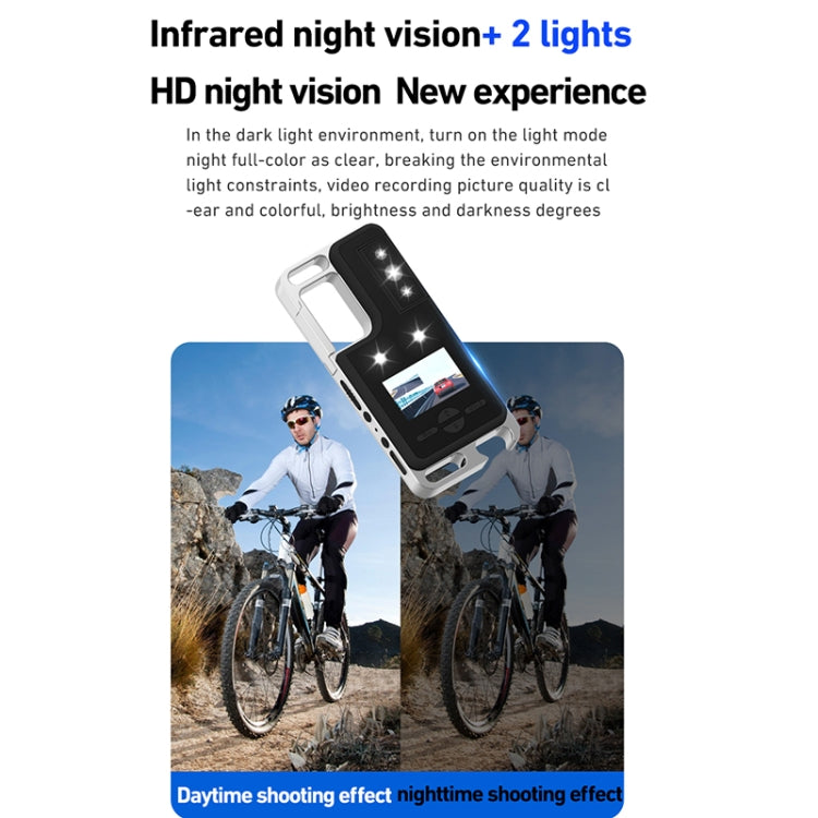 D6 2K Acoustic and Visual Distress Signal Cycling SOS Recorder with Light(Black) by buy2fix