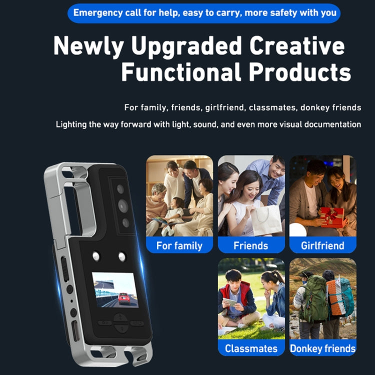 D6 2K Acoustic and Visual Distress Signal Cycling SOS Recorder with Light(Black) by buy2fix