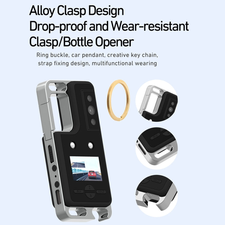 D6 2K Acoustic and Visual Distress Signal Cycling SOS Recorder with Light(Black) by buy2fix