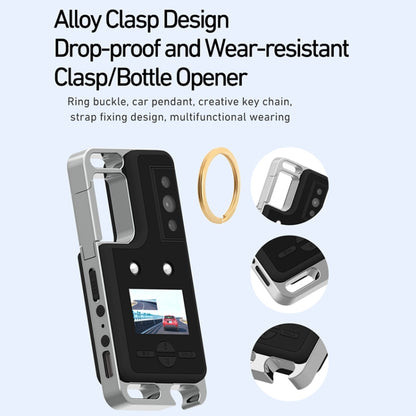 D6 2K Acoustic and Visual Distress Signal Cycling SOS Recorder with Light(Black) by buy2fix