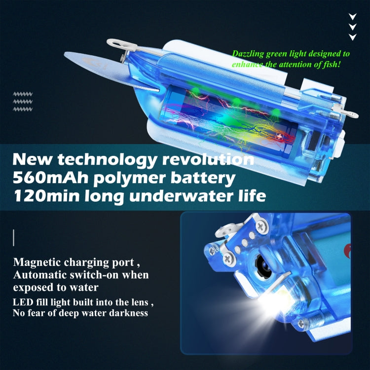 Lure 1080P Wireless Underwater Fishing Video Camera with Loop Recording / APP Remote Control(Blue) by buy2fix