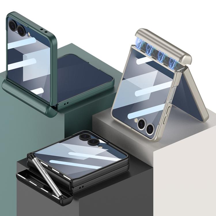 For Samsung Galaxy Z Flip7 5G GKK Integrated Magnetic Full Coverage Flip Phone Case with Pen Box+Pen(Black) - Galaxy Z Flip7 5G Cases by GKK | Online Shopping UK | buy2fix